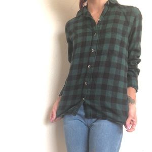 Perfectly Soft Flannel - Green Flannel XS